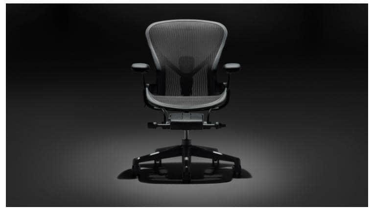 Ghế Công Thái Học Herman Miller Aeron - Chân nhôm, Màu Onyx