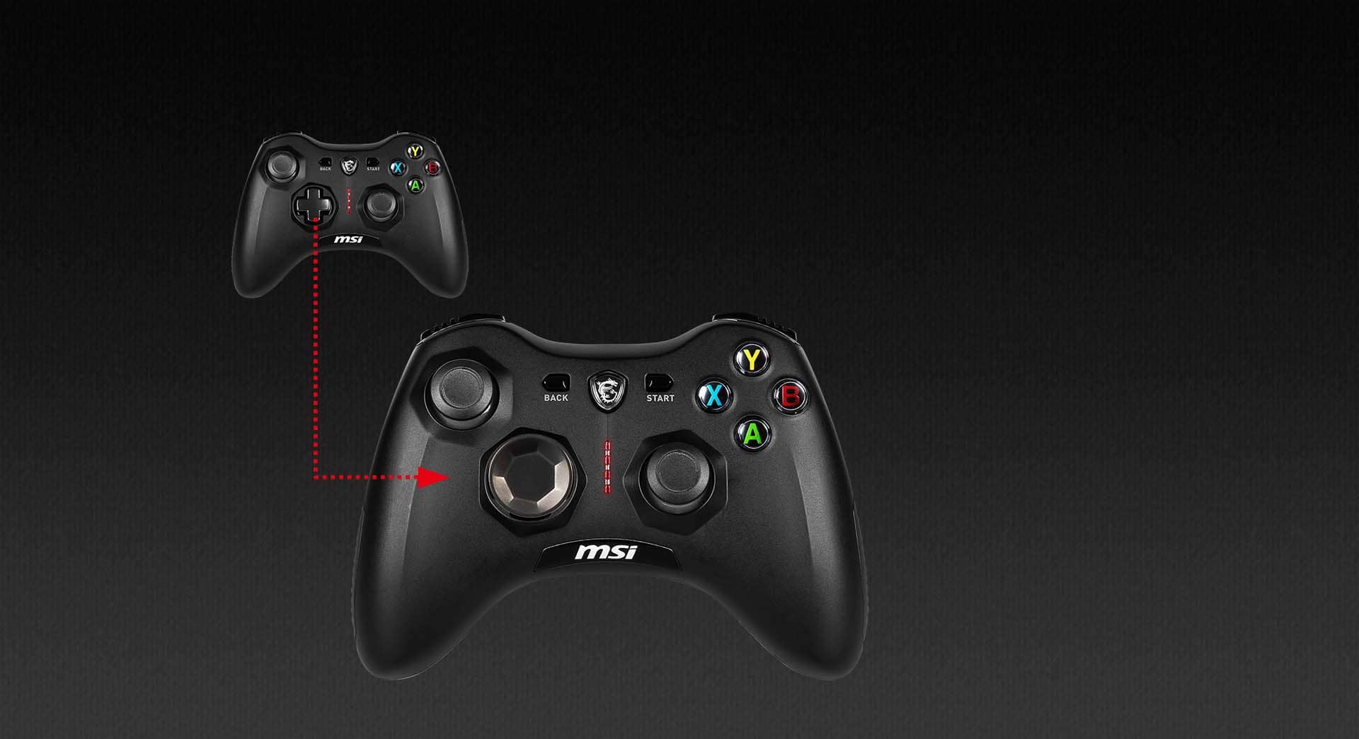 Tay cầm chơi game không dây MSI Force GC30 V2 Màu Đen