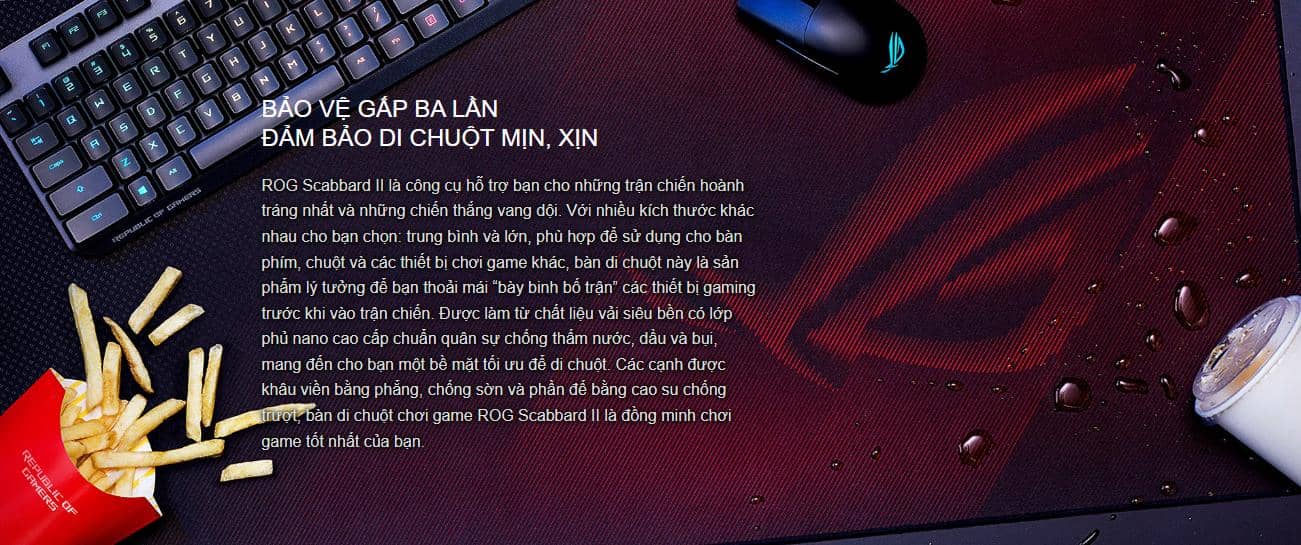 Bàn di chuột Gaming Asus ROG SCABBARD II 1