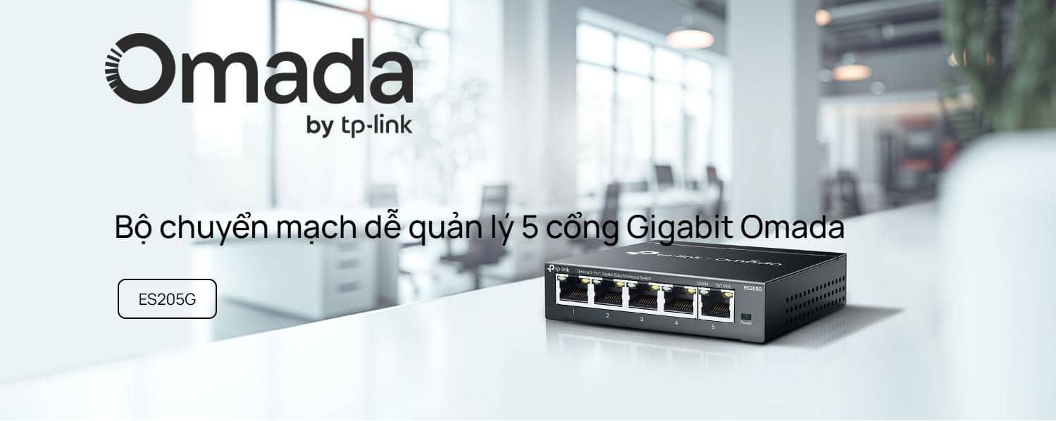 Switch TP-Link Omada ES205G (5 cổng 1000Mbps Vỏ Kim Loại)