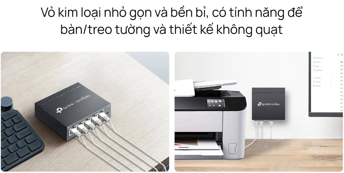 Switch TP-Link Omada ES205G (5 cổng 1000Mbps Vỏ Kim Loại) 4