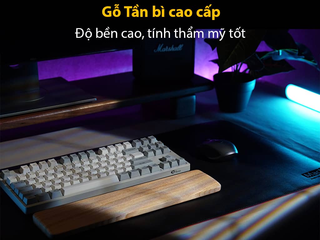 Kê tay bàn phím công thái học HyperWork Basic gỗ Tần Bì - Size 300mm 2