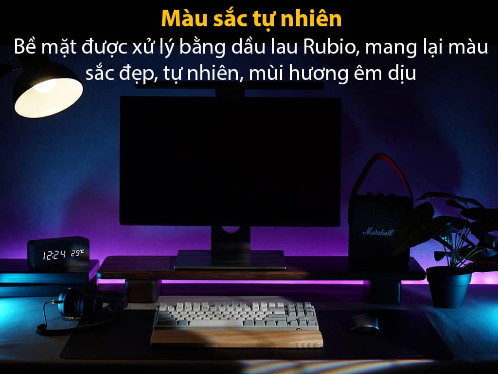 Kê tay bàn phím công thái học HyperWork Basic gỗ Tần Bì - Size 360mm 3