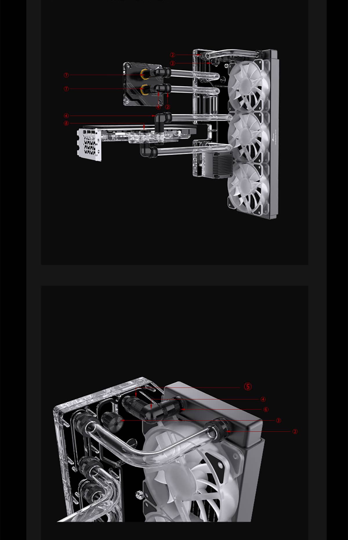 Trọn bộ tản nhiệt nước Custom Bykski x Corsair 4000D DIY KIT - Black