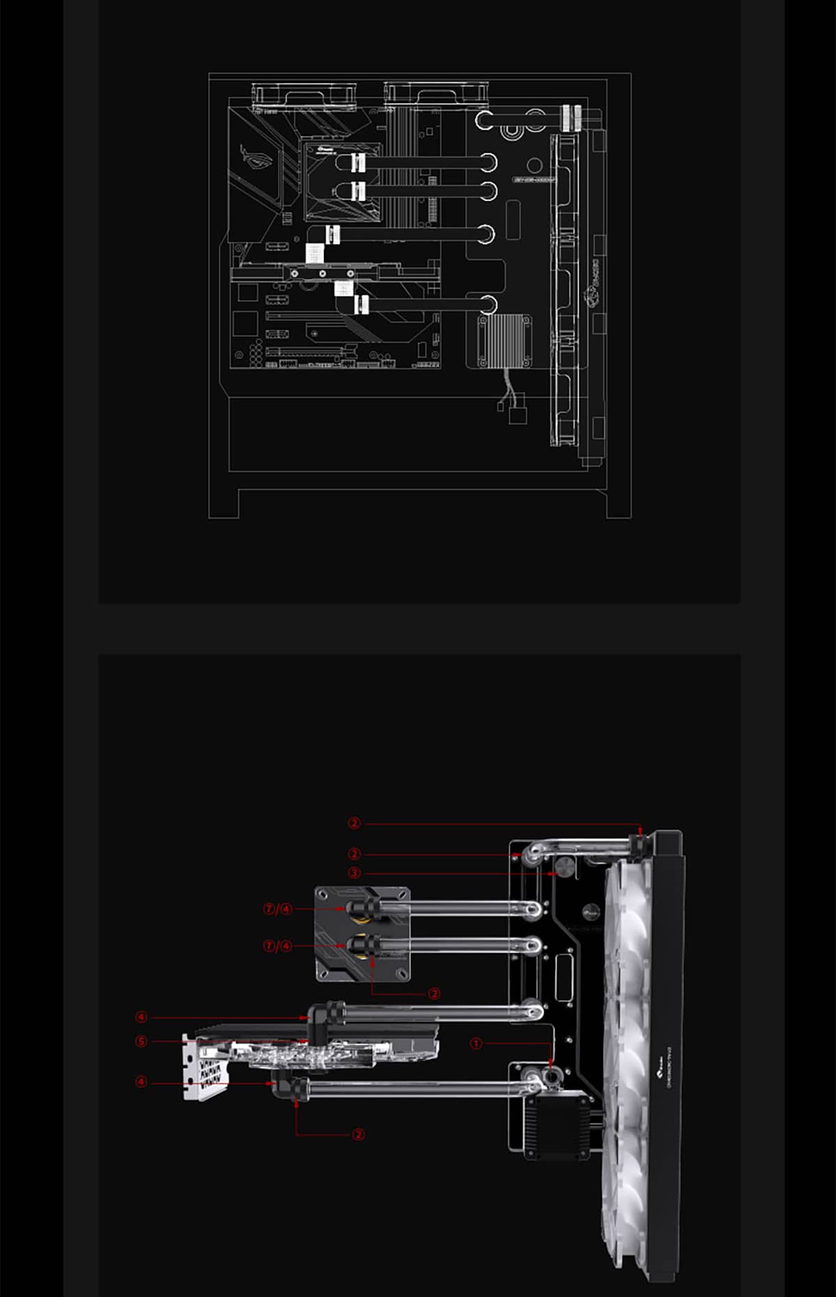 Trọn bộ tản nhiệt nước Custom Bykski x Corsair 4000D DIY KIT - Black