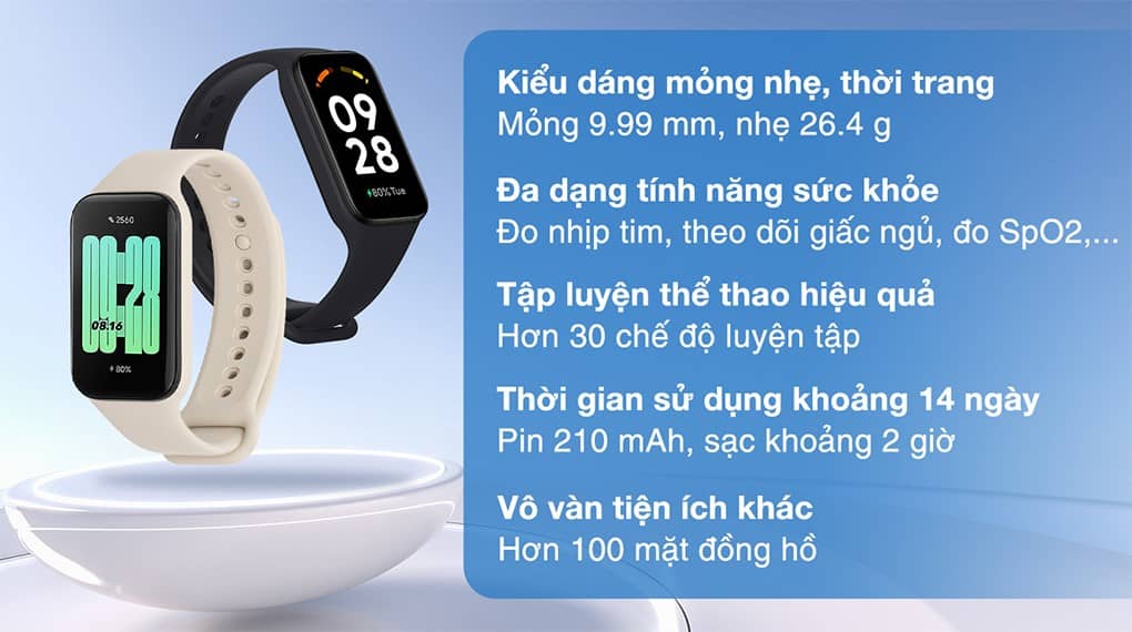 Vòng đeo tay thông minh Xiaomi Redmi Band 2 - Màu đen