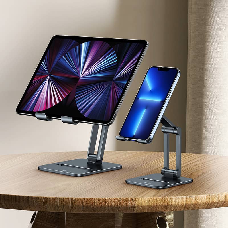Giá đỡ điện thoại Baseus Desktop Biaxial Foldable Màu Xám - Hợp Kim Nhôm 6