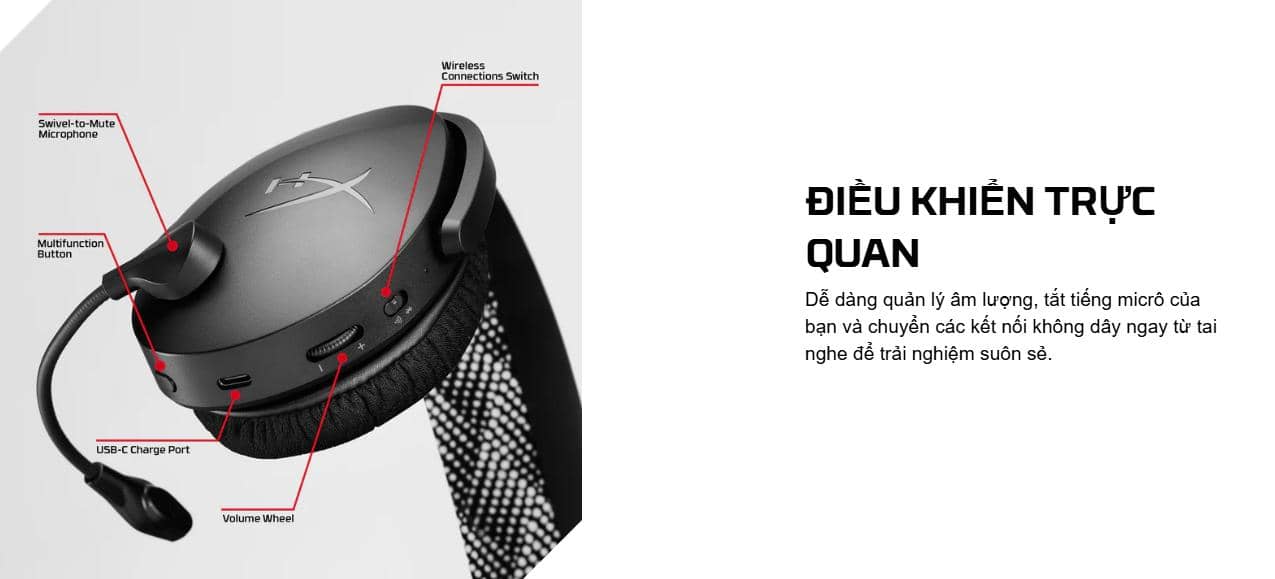 Tai nghe HP HyperX Cloud Jet Wireless 6