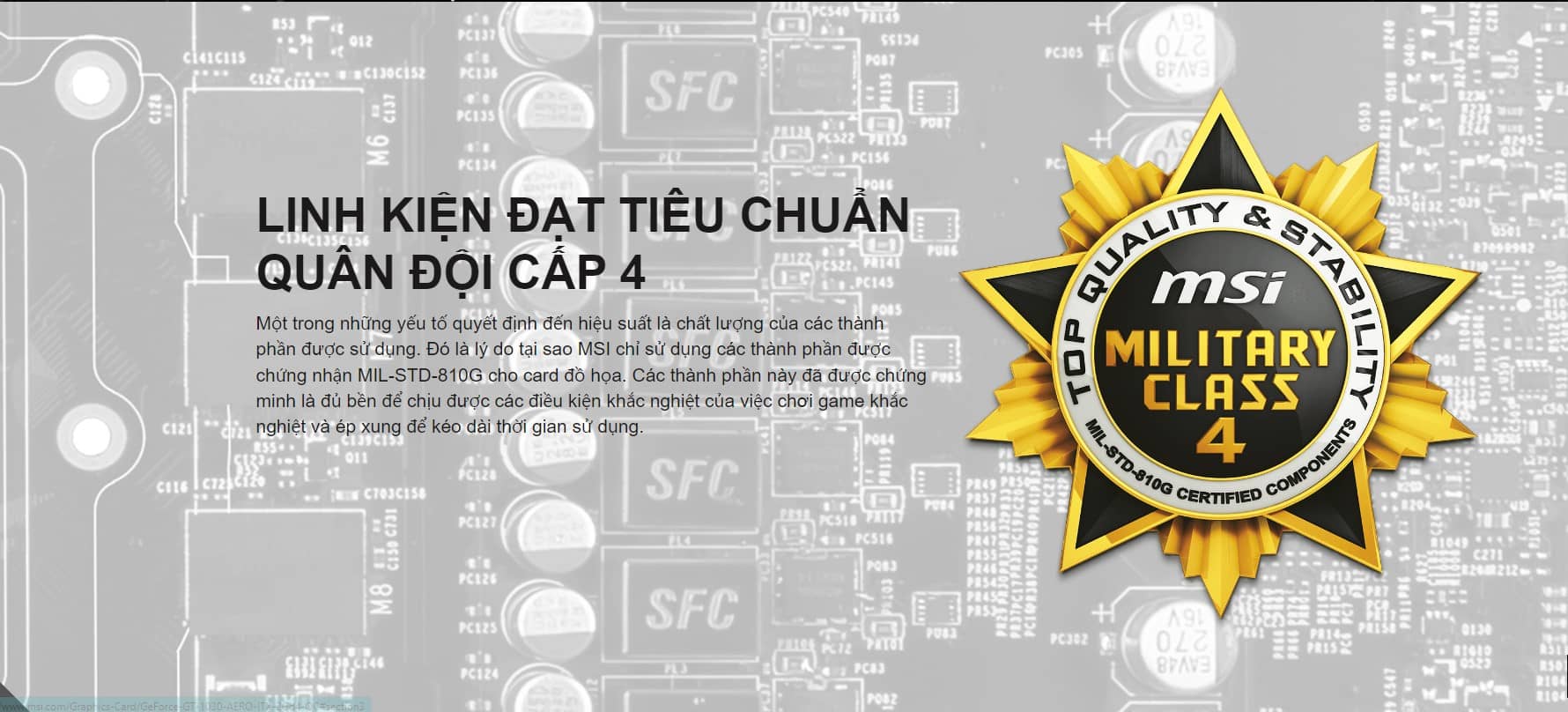 Card màn hình MSI GT 1030 AERO ITX 2GD4 OC (2GB GDDR4, 64-bit, DVI+HDMI)