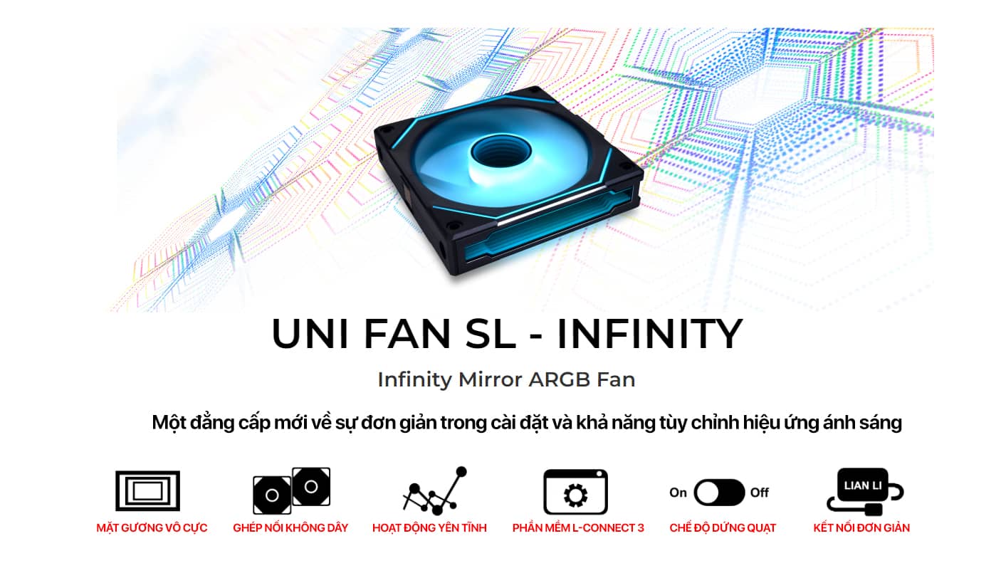 Fan Case LIAN-LI UNI Fan SL INFINITY 120 Triple White