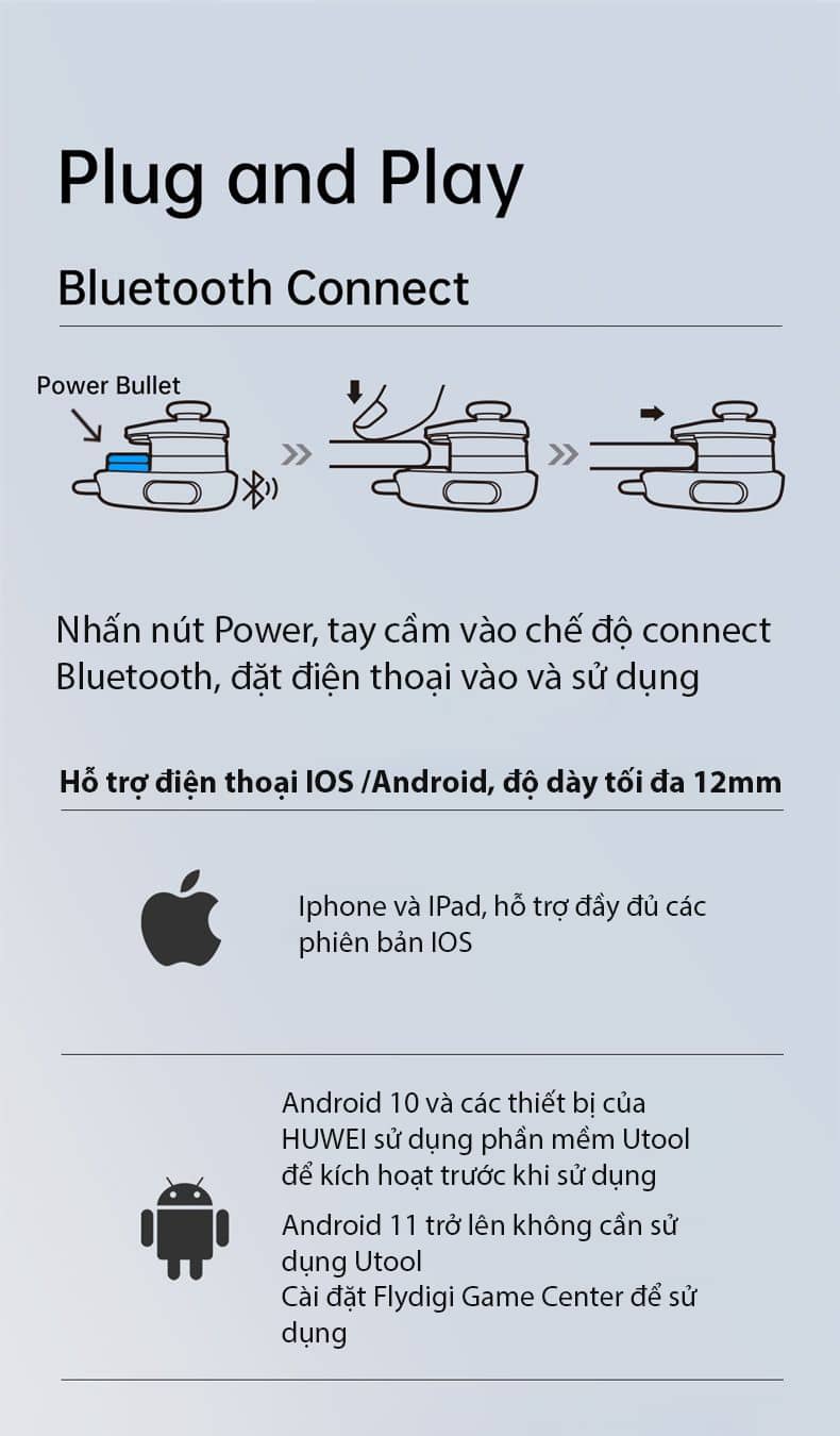 Tay cầm chơi game không dây Flydigi G1 Joyone Naruto Edition cho điện thoại và máy tính bảng (ipad) (Android , iOS) 7