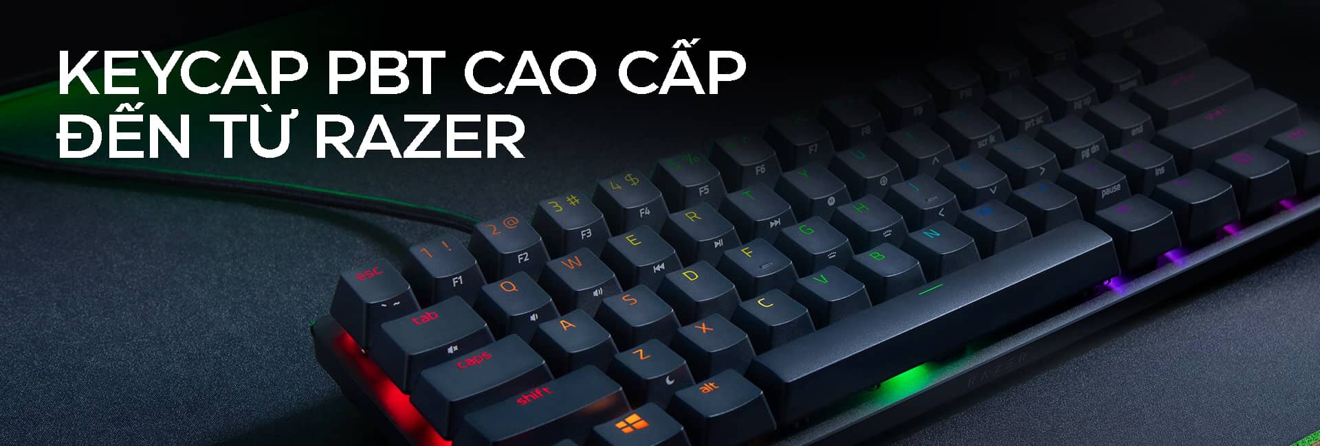 Bàn phím cơ Razer Huntsman Mini Mercury ( Linear Red optical switch) (RZ03-03390400-R3M1)