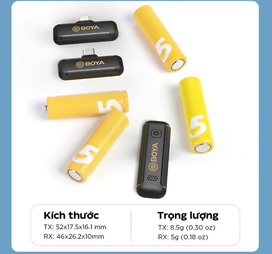 Microphone thu âm không dây Boya BY WM3T2-U - Chân Type-C