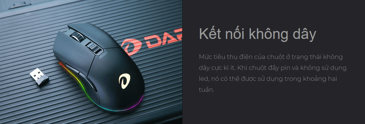 Chuột không dây Dareu EM901 RGB White 4