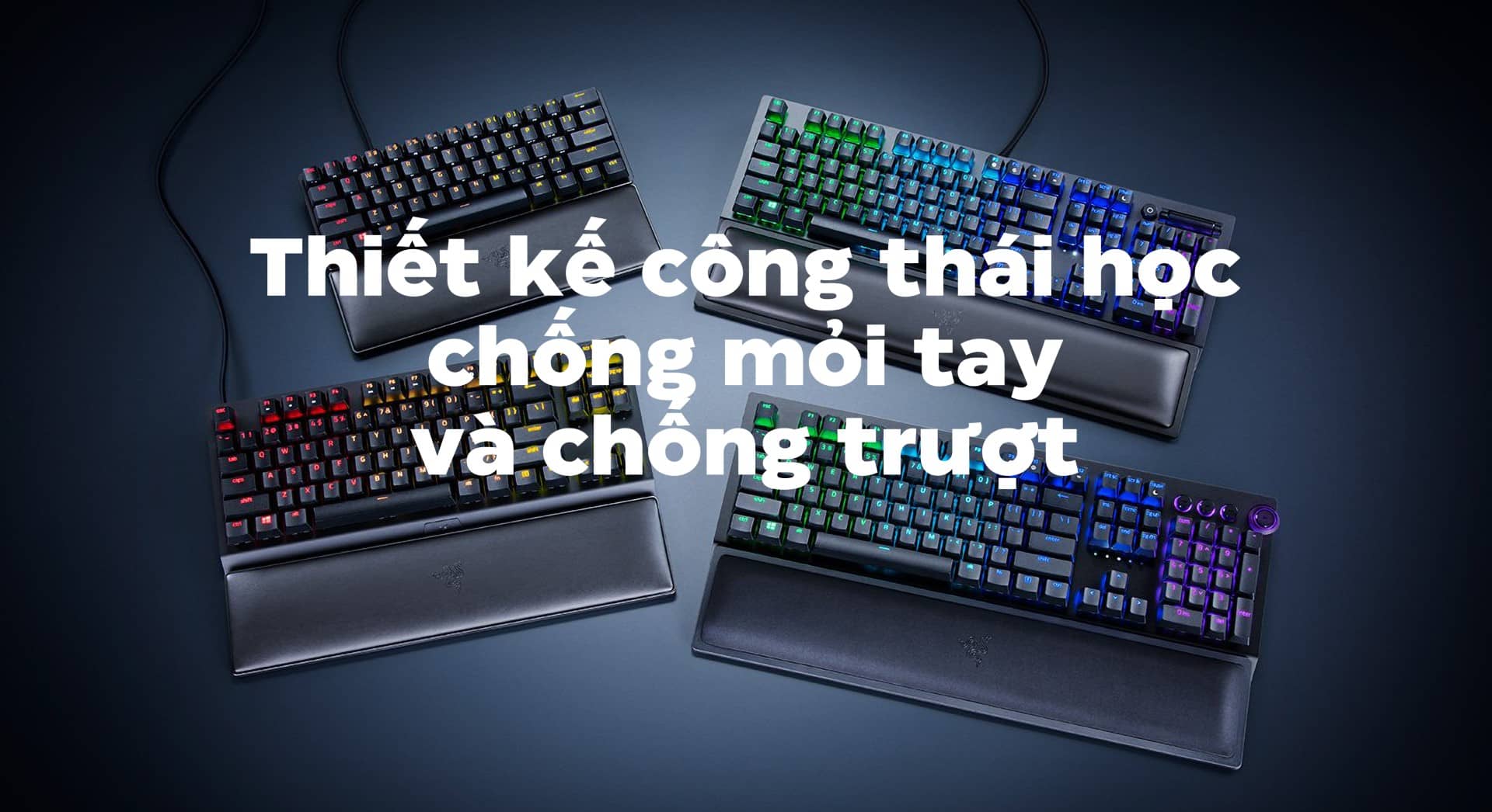 Tấm kê tay bàn phím Razer Ergonomic Wrist Rest For Full-sized Keyboards_RC21-01470200-R3M1