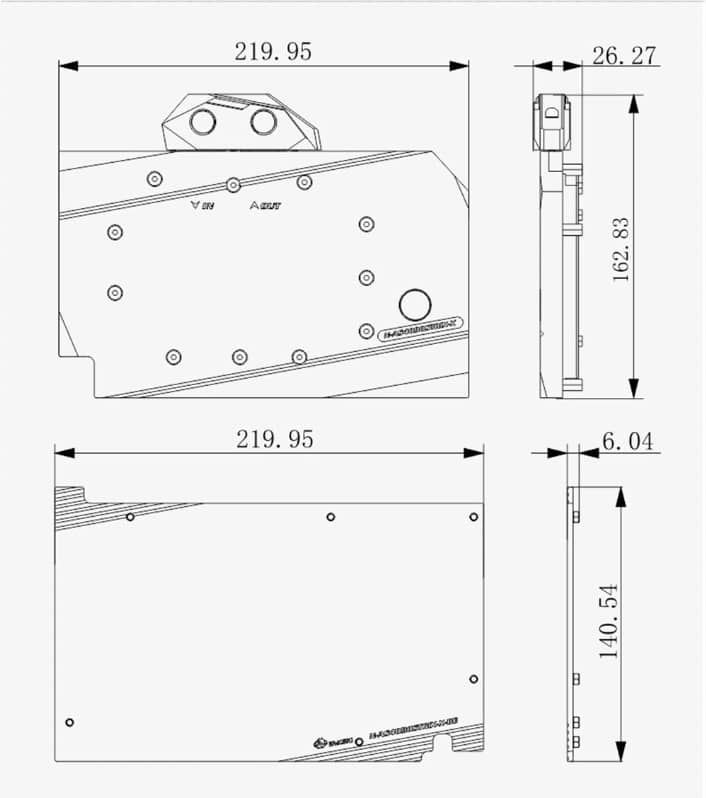 Block nước Bykski cho VGA ASUS RTX 4090 STRIX/TUF (N-AS4090STRIX-X 5V RBW)