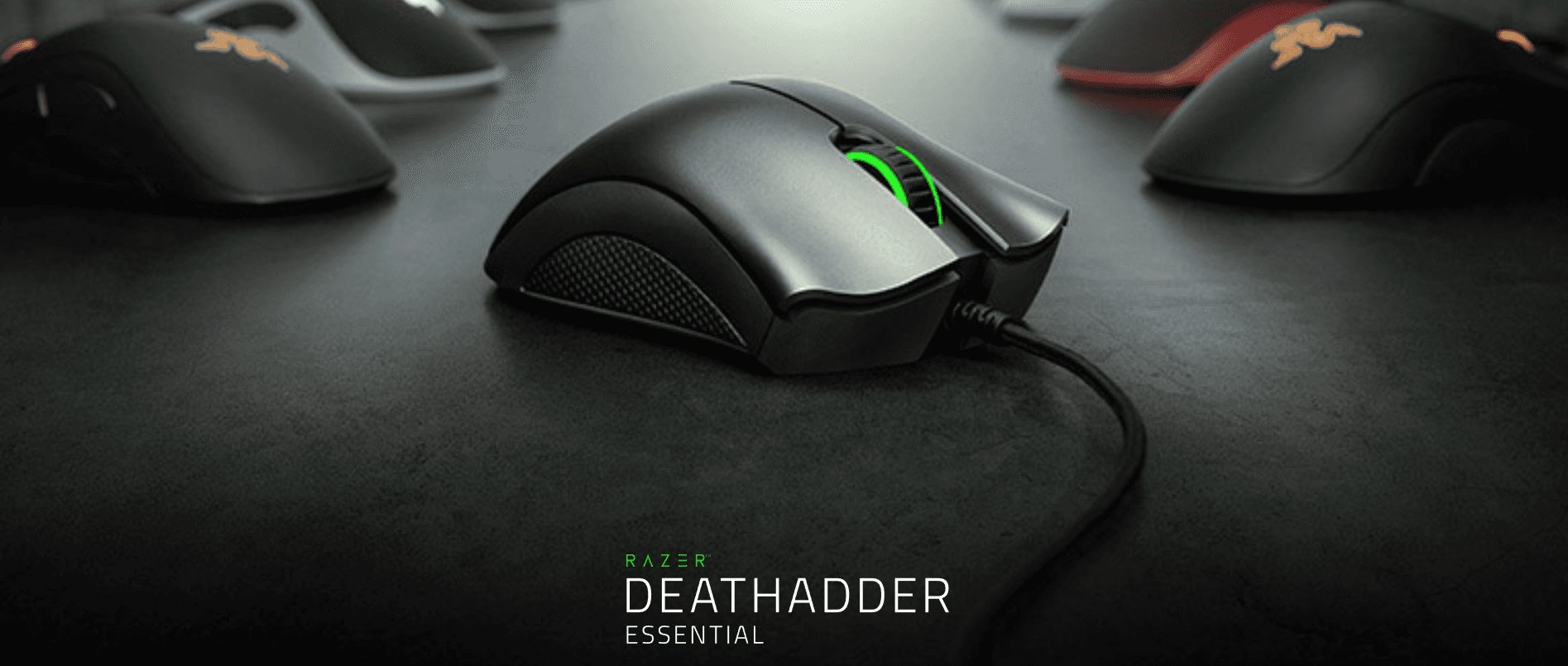 Chuột Razer DeathAdder Essential Ergonomic đen (USB/Led Green) (RZ01-03850100-R3M1) 1