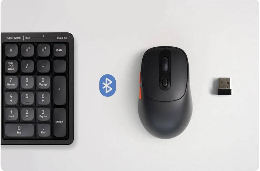 Chuột không dây HyperWork Silentium Mini HPW-MS01M-BLK Đen 2