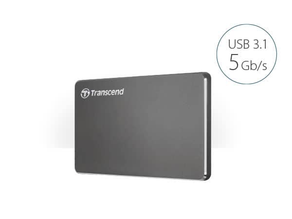Ổ cứng di động Transcend 2TB 2.5inch StoreJet 25C3N Vỏ Kim Loại (TS2TSJ25C3N) 3