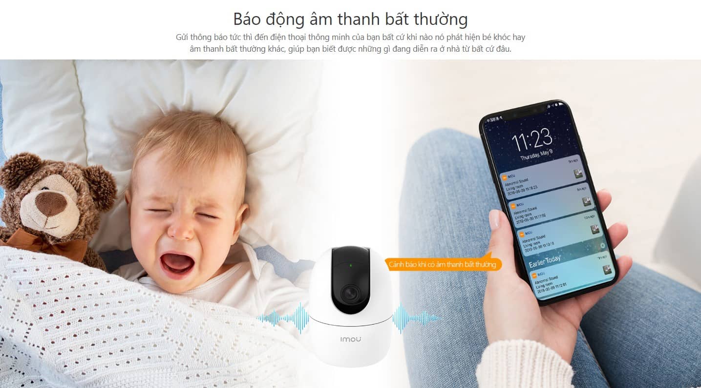 Camera IP Ranger IMOU IPC-A42P-D/B/wifi trong nhà 4MP/ xoay 360 độ/ theo dõi chuyển động thông minh