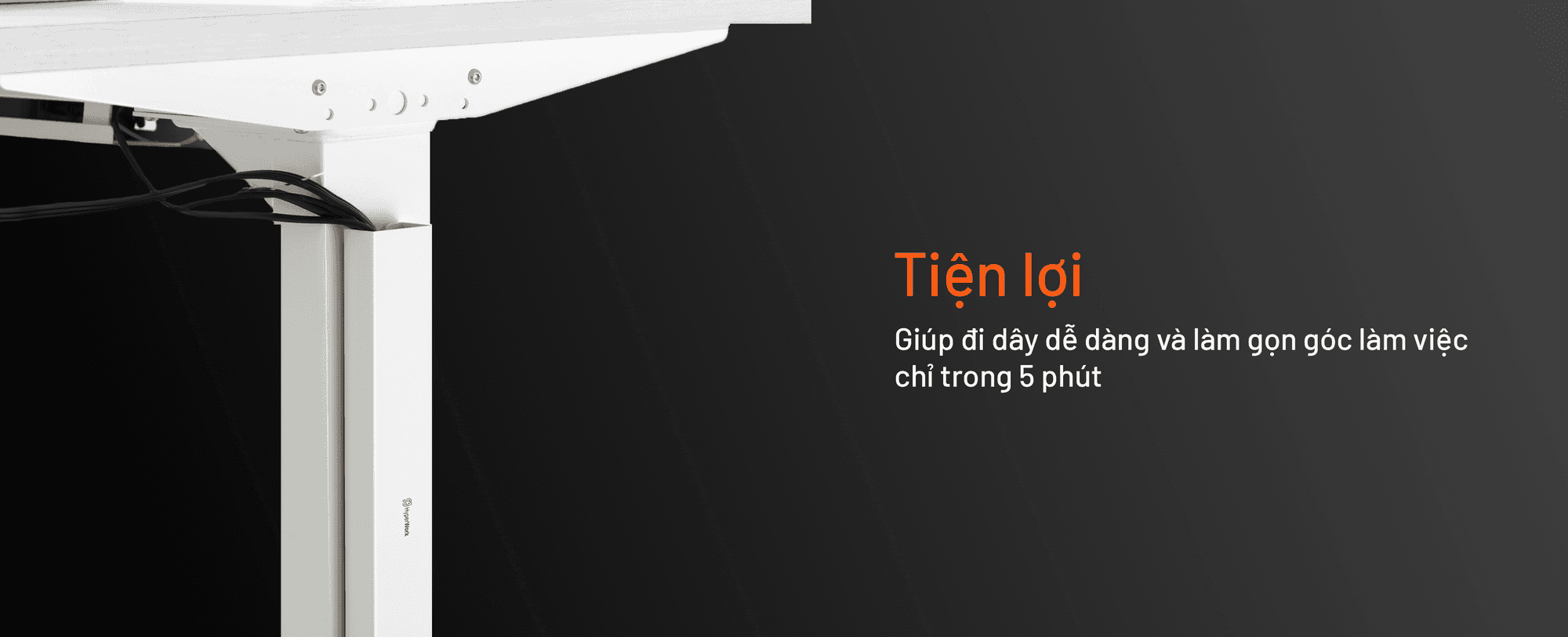 Khay giấu dây nam châm HyperWork HPW-CM02-BLK Đen (