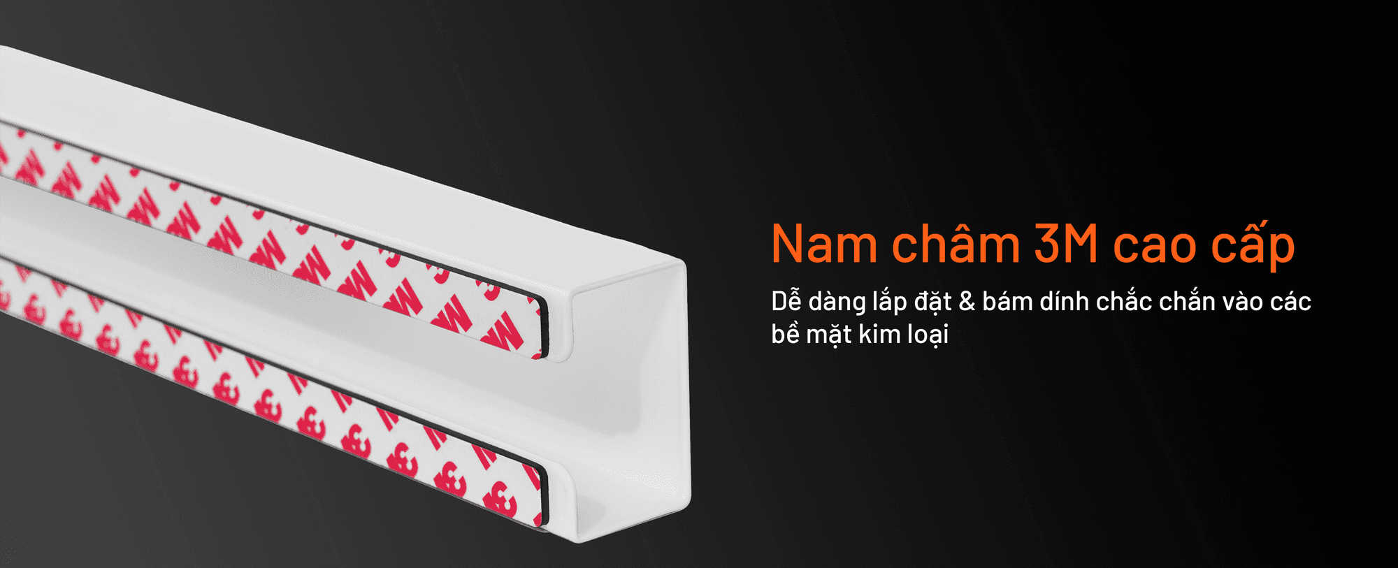 Khay giấu dây nam châm HyperWork HPW-CM02-BLK Đen (