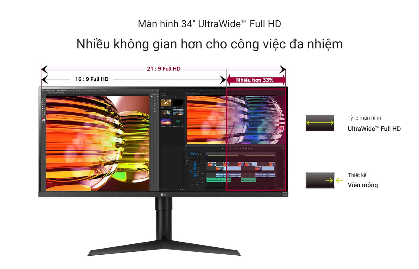 34WP65G-B là màn hình 34