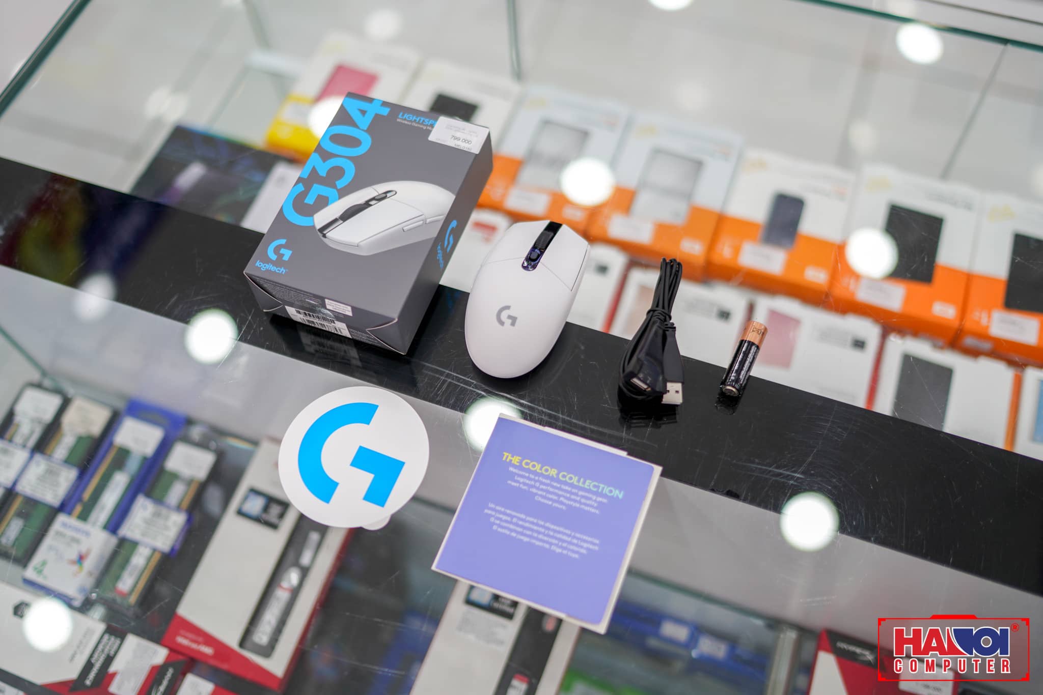 Chuột không dây Logitech G304 Lightspeed trắng (USB) trang bị mắt cảm biến hero cao cấp