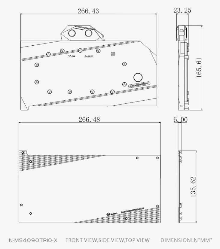 Block nước Bykski cho VGA MSI RTX 4090 SUPRIM/SUPRIM X/LIQUID X/TRIO (N-MS4090TRIO-X 5V RBW)