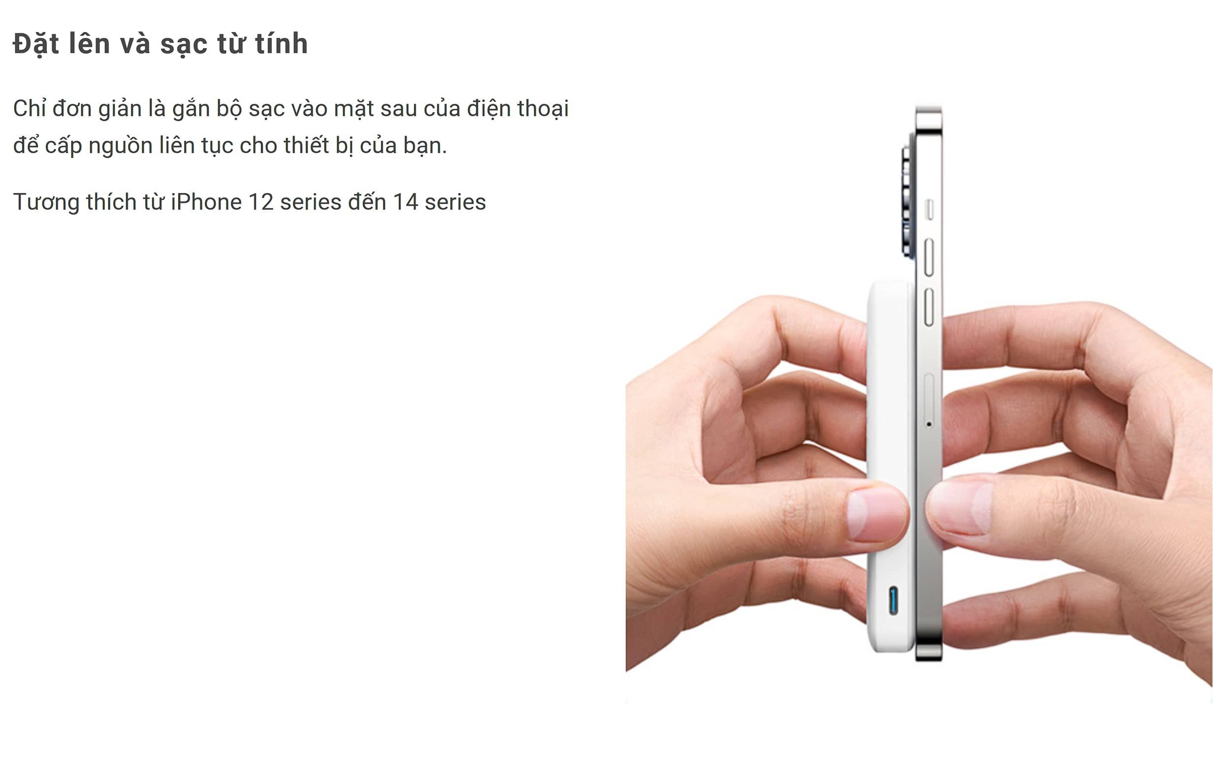 Pin sạc dự phòng không dây từ tính Anker 334 MagGo - A1642 - 10.000mAh - Màu trắng