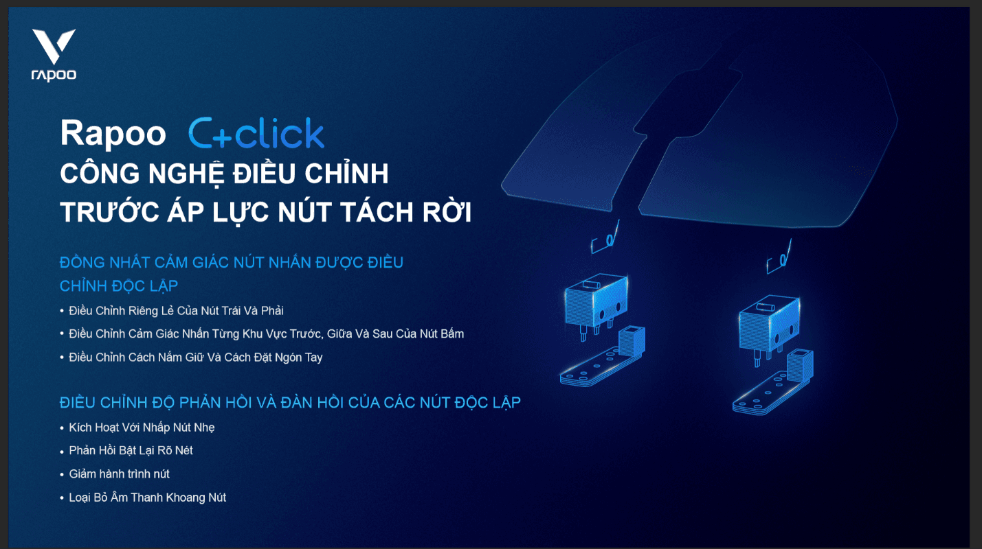 Chuột Gaming không dây Rapoo VT3 Pro Max (Wireless 2.4ghz/Trắng) 3