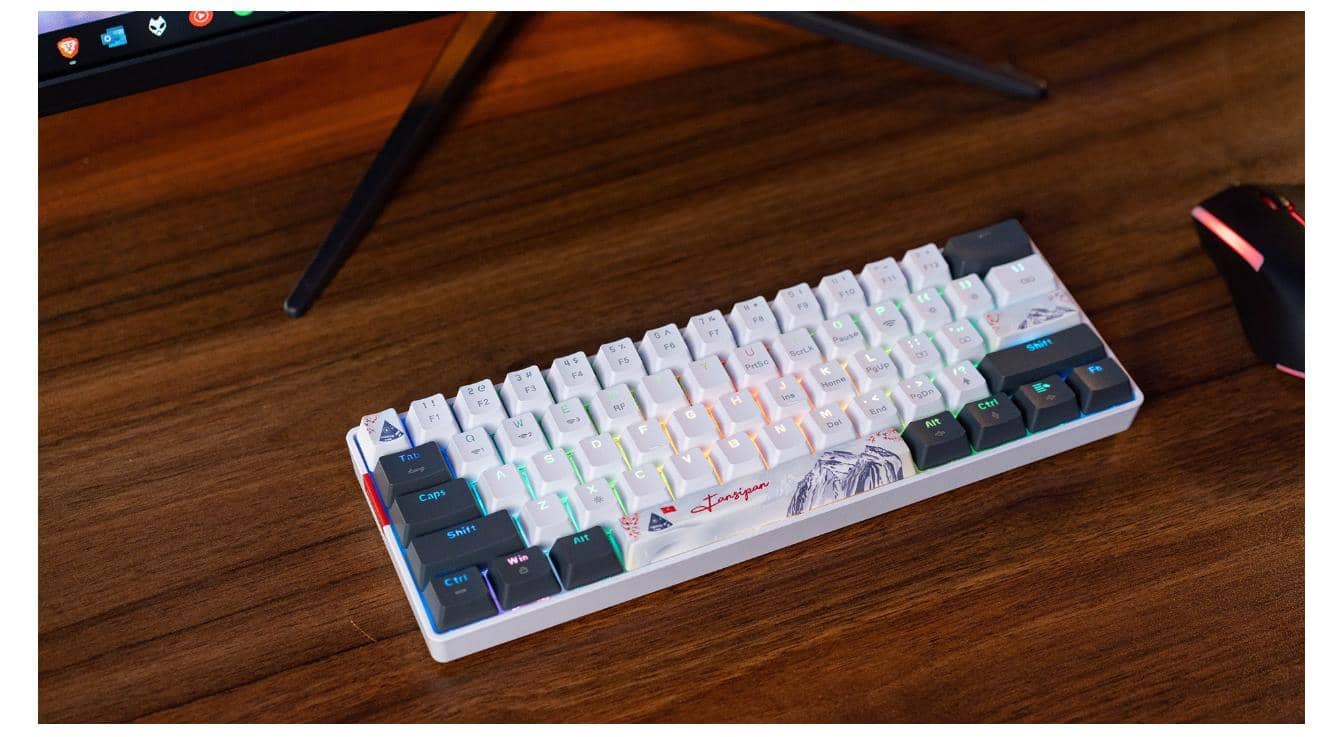 Bàn phím cơ không dây Edra EK361W Snow Yellow Switch (Gray-White) 3