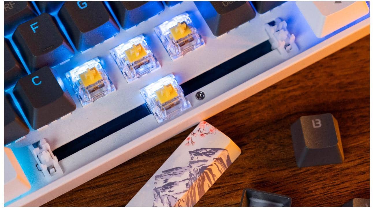 Bàn phím cơ không dây Edra EK361W Snow Yellow Switch (Gray-White) 5