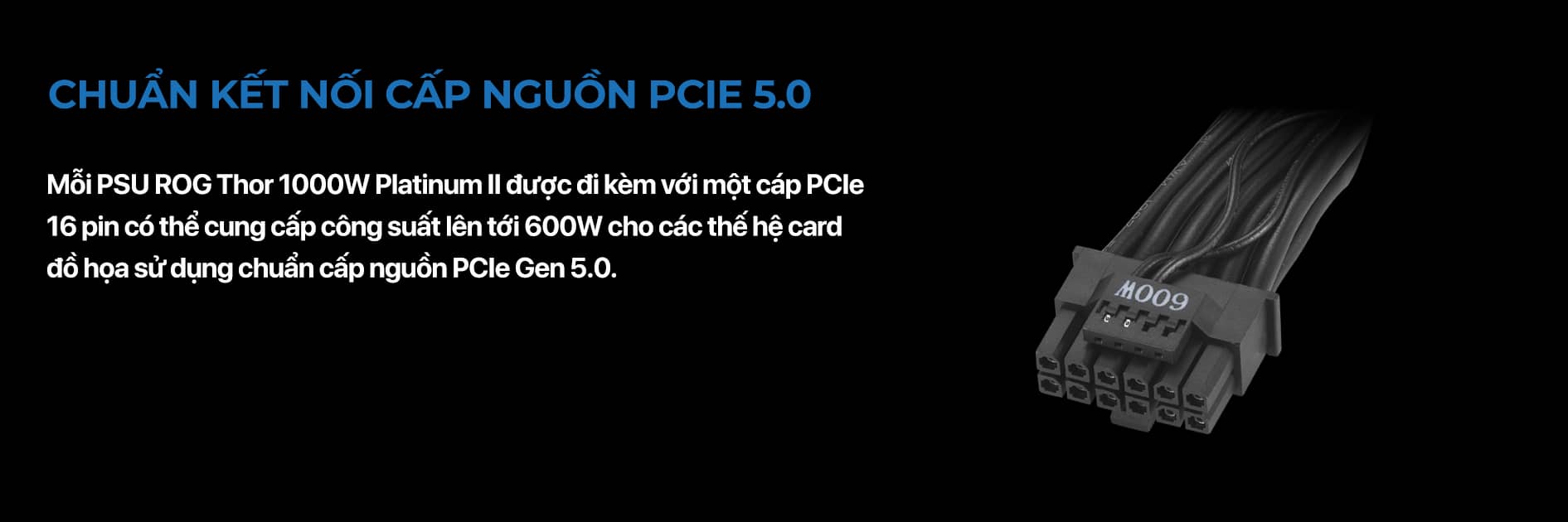 Nguồn ASUS ROG THOR - 1000P2 Gaming Platinum - 1000W ( Màu Đen/80 Plus Platinum / Full Modular)