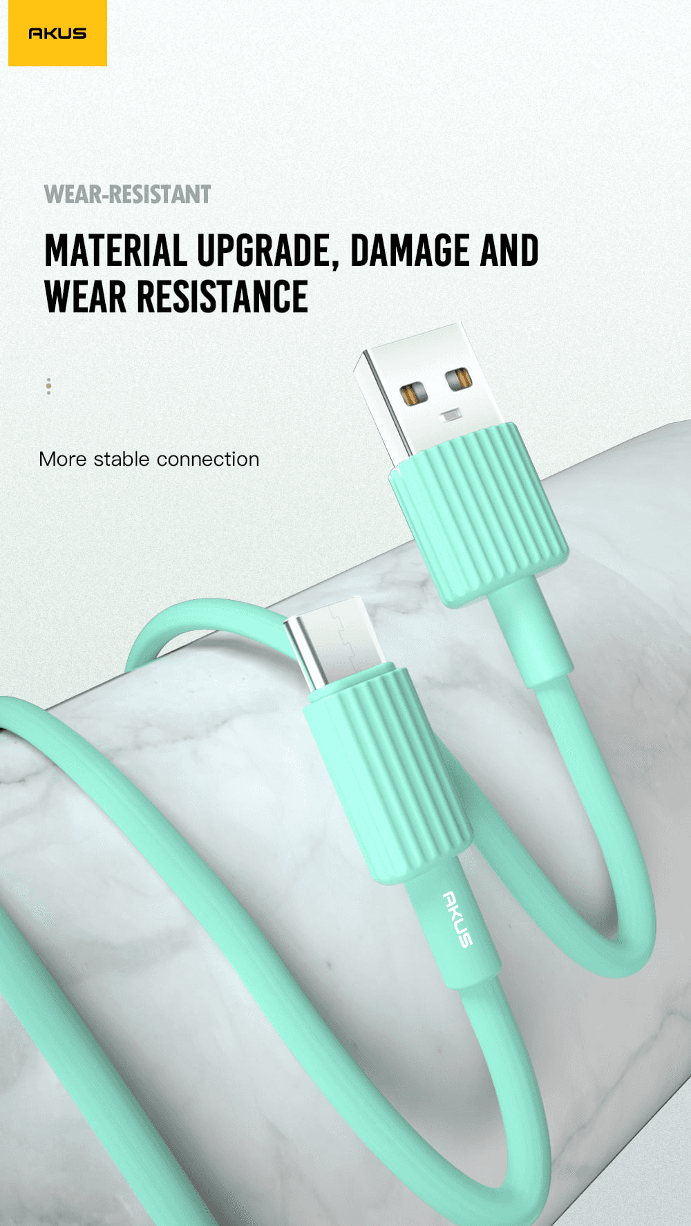 Cáp sạc đa năng AKUS D888 dài 1m - Màu đen - USB to Type C