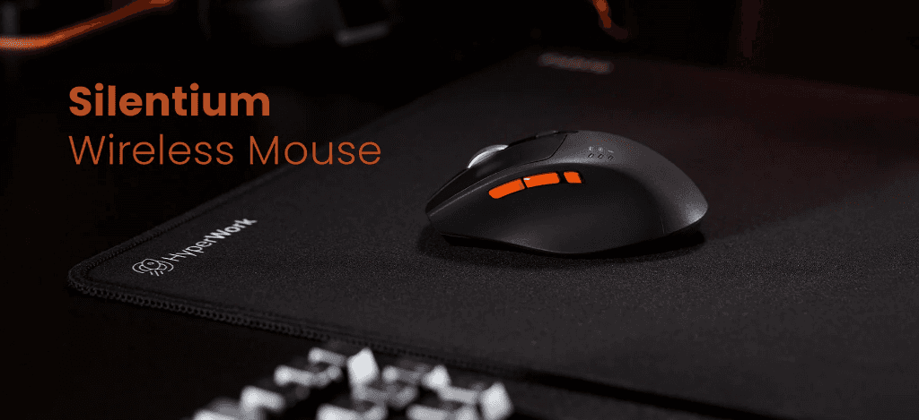 Chuột không dây Bluetooth Hyperwork Silentium - Màu Đen 1