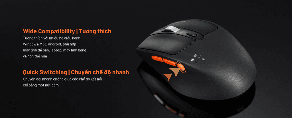 Chuột không dây Bluetooth Hyperwork Silentium - Màu Đen 7