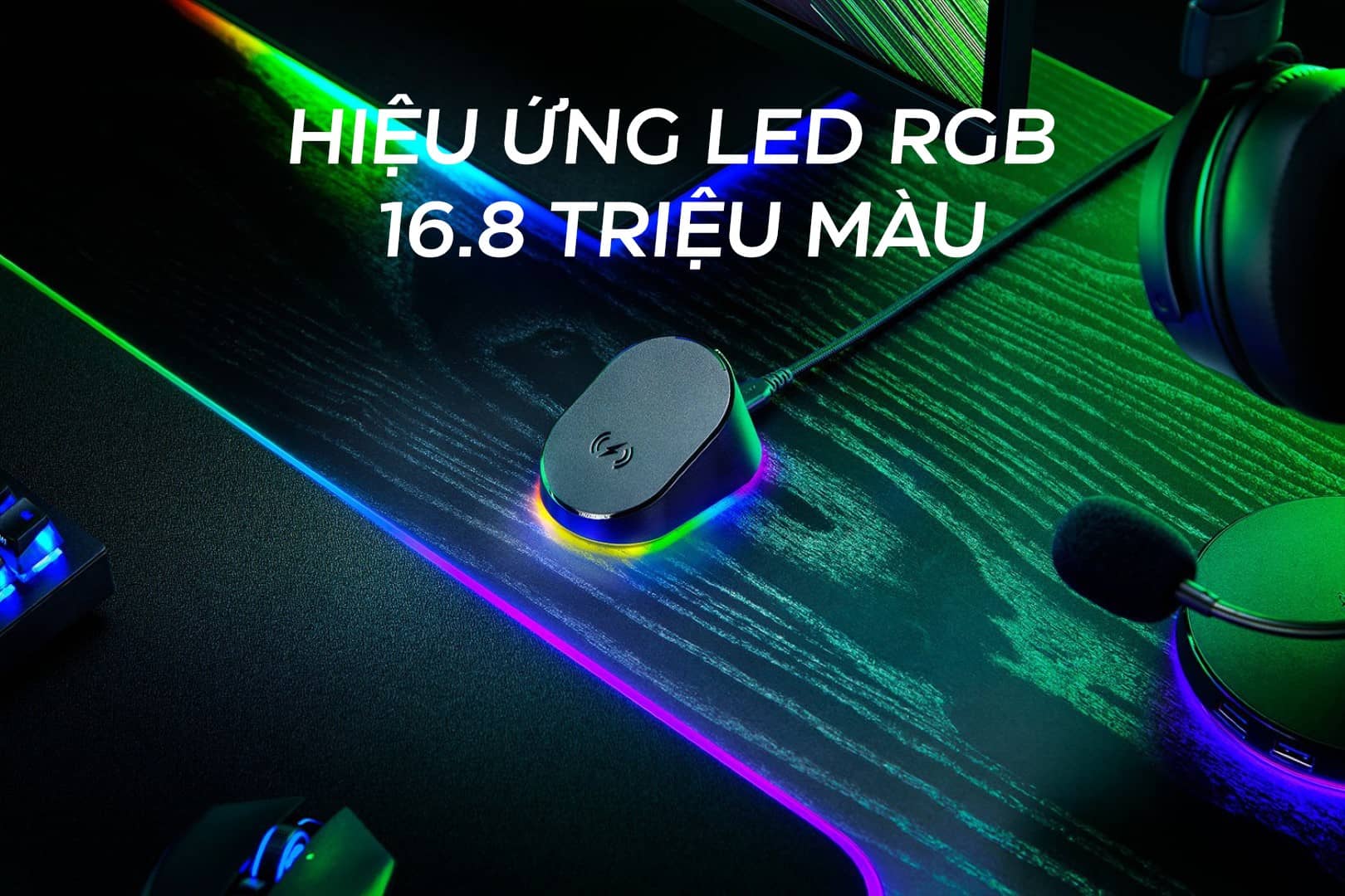 Dock sạc chuột không dây Razer Mouse Dock Pro Wireless Charging Puck Bundle (RZ81-01990100-B3M1)