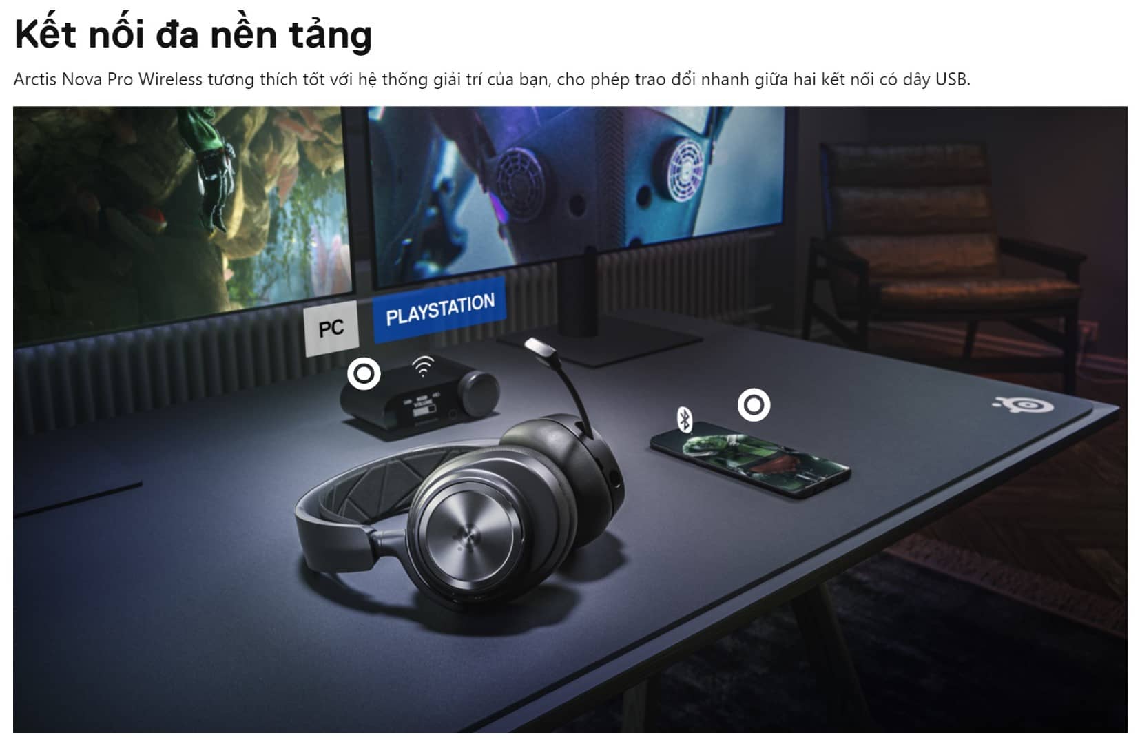 Tai nghe Steelseries Arctis Nova Pro Wireless 61520