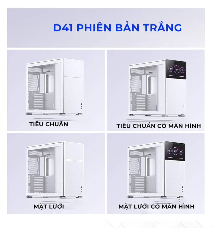Vỏ case Jonsbo D41 STD White ( Mid Tower/Màu Trắng)