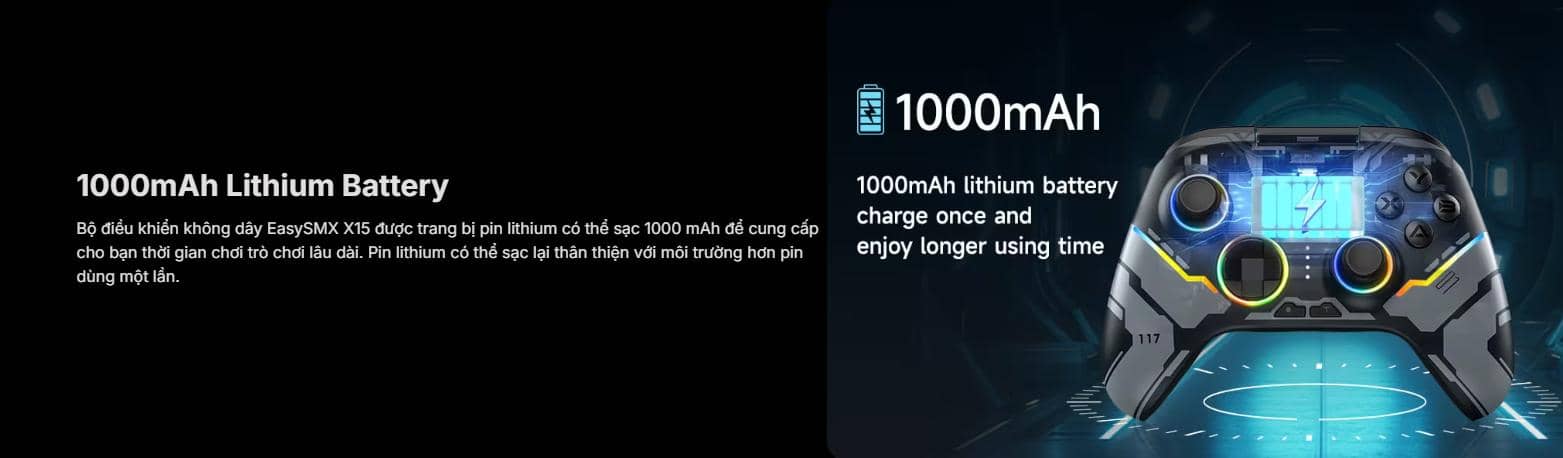 Tay cầm chơi game không dây EasySMX X15 Gaming 7