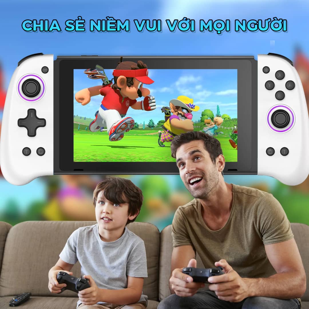 Tay cầm chơi game không dây IINE Genius Joypad Cho Nintendo Swtich/Lite/OLED màu trong suốt