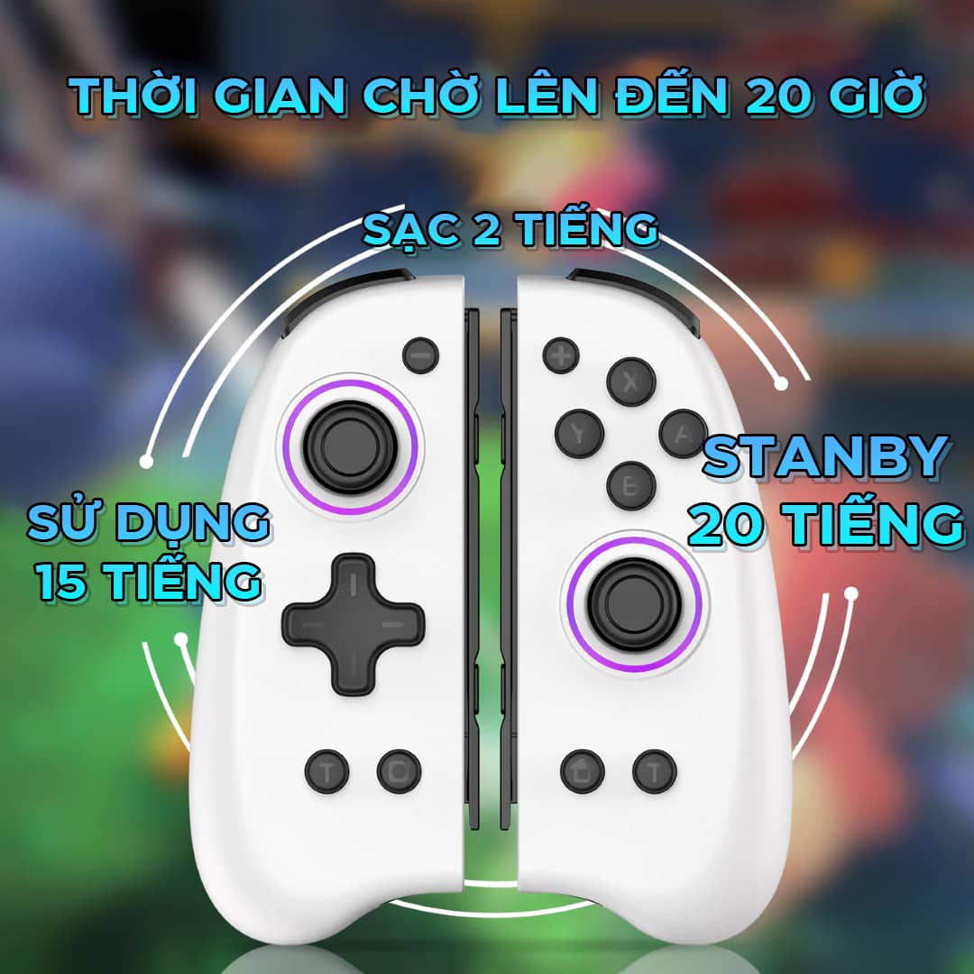 Tay cầm chơi game không dây IINE Genius Joypad Cho Nintendo Swtich/Lite/OLED màu trong suốt