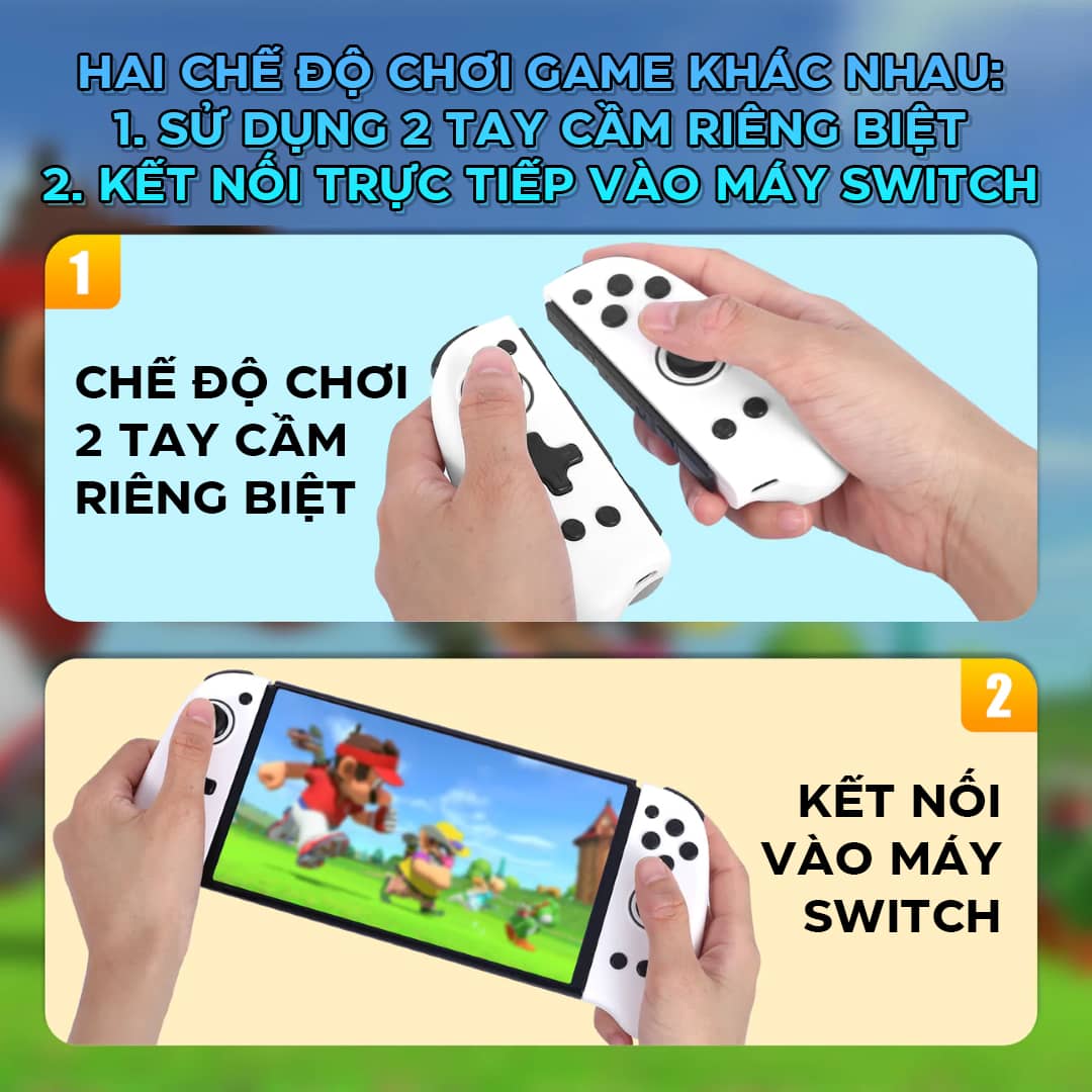 Tay cầm chơi game không dây IINE Genius Joypad Cho Nintendo Swtich/Lite/OLED màu trong suốt