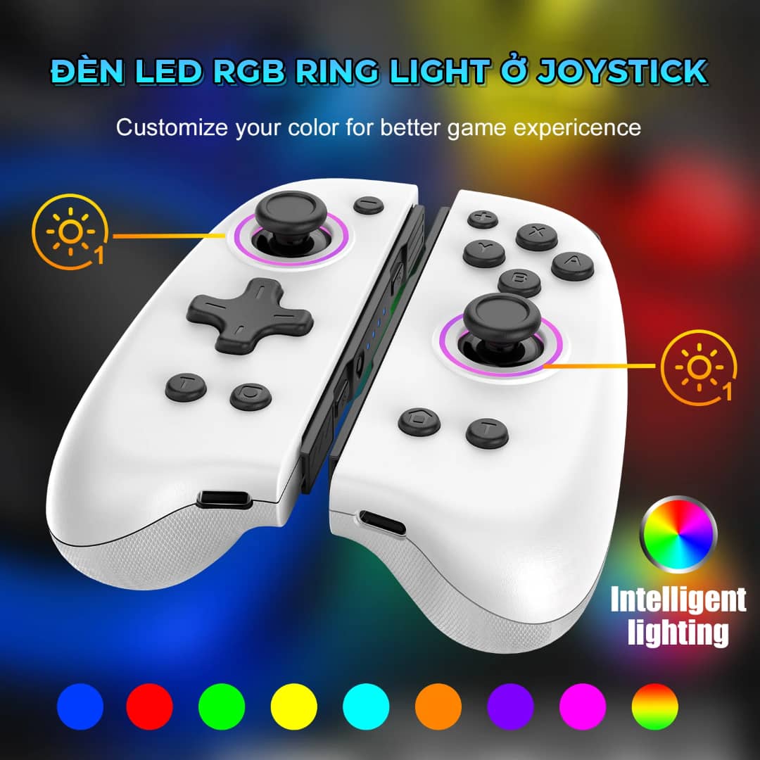 Tay cầm chơi game không dây IINE Genius Joypad Cho Nintendo Swtich/Lite/OLED màu trong suốt