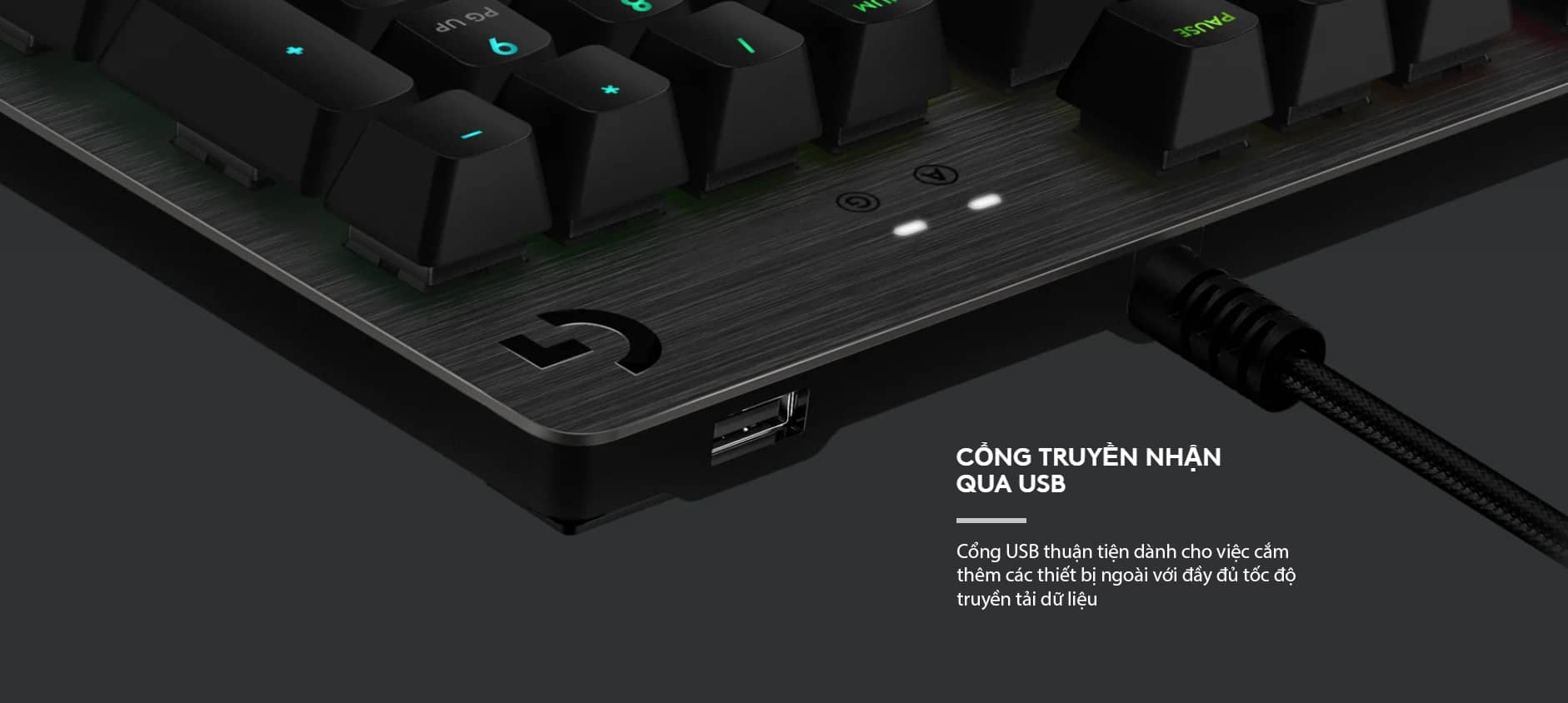 Bàn phím cơ Logitech G512 Lightsync RGB Clicky (USB/GX Blue) 6