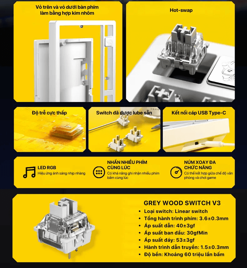 Bàn phím cơ LEOBOG Hi75 6