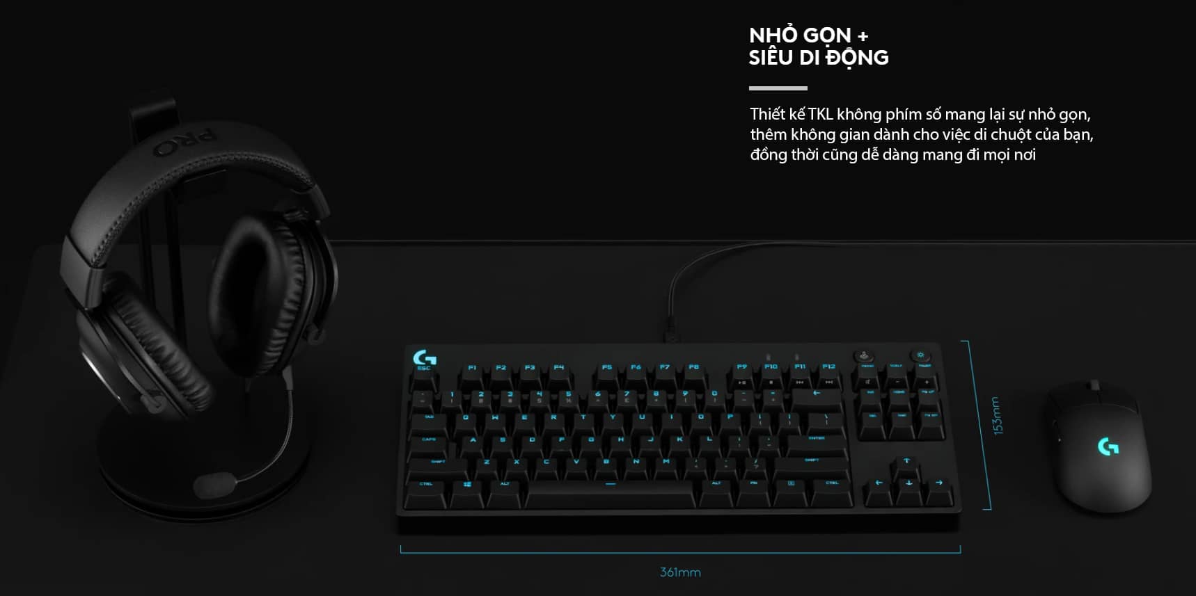 Bàn phím cơ Logitech G Pro X RGB Lightsync (USB/Blue Clicky sw/đen) 2