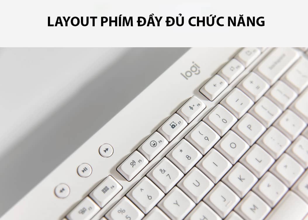 Bàn phím không dây Logitech K650 Off White (USB/Bluetooth/Trắng) (920-010987) 3