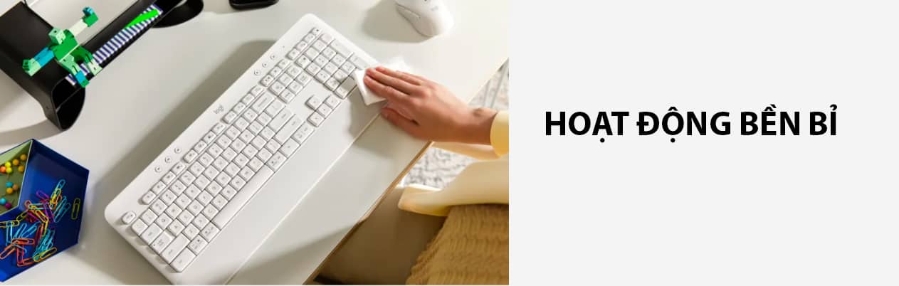 Bàn phím không dây Logitech K650 Off White (USB/Bluetooth/Trắng) (920-010987) 7